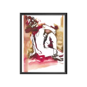 AC-femme-en-rouge-aquarelle sandra vigouroux