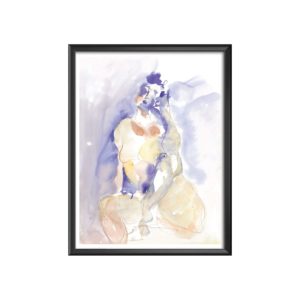 AC-femme-reveuse-2-aquarelle sandra vigouroux